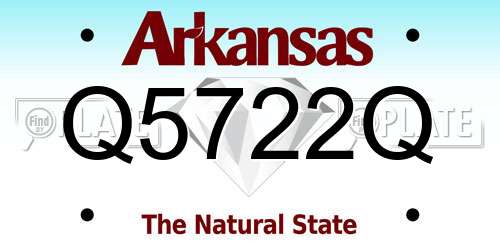 Q5722Q Arkansas License Plate