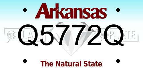 Q5772Q Arkansas License Plate