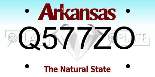 Q577ZO Arkansas License Plate