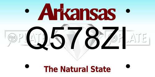 Q578ZI Arkansas License Plate