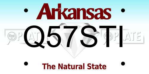 Q57STI Arkansas License Plate