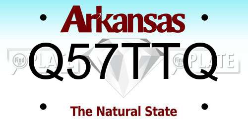 Q57TTQ Arkansas License Plate
