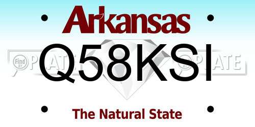 Q58KSI Arkansas License Plate