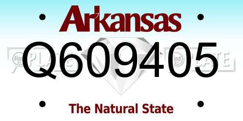 Q609405 Arkansas License Plate