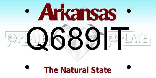Q689IT Arkansas License Plate