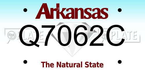 Q7062C Arkansas License Plate
