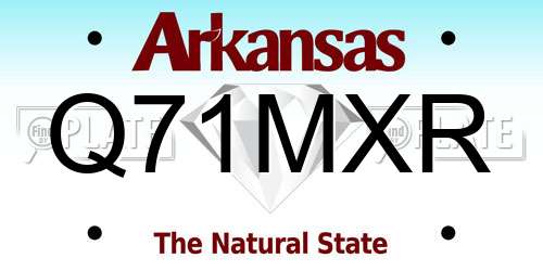 Q71MXR Arkansas License Plate