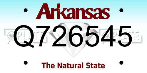 Q726545 Arkansas License Plate
