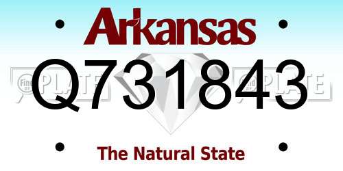 Q731843 Arkansas License Plate