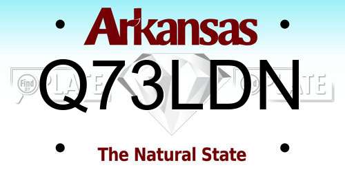 Q73LDN Arkansas License Plate