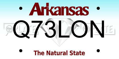 Q73LON Arkansas License Plate