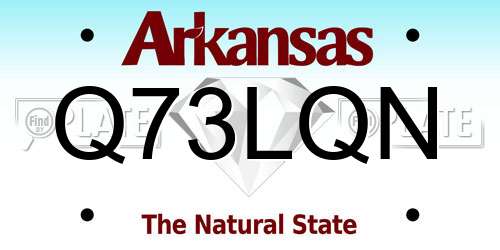 Q73LQN Arkansas License Plate