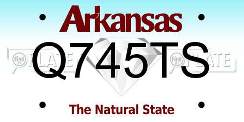 Q745TS Arkansas License Plate