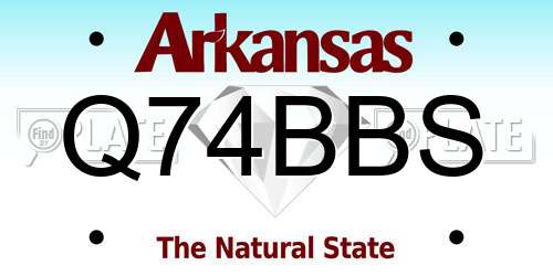 Q74BBS Arkansas License Plate