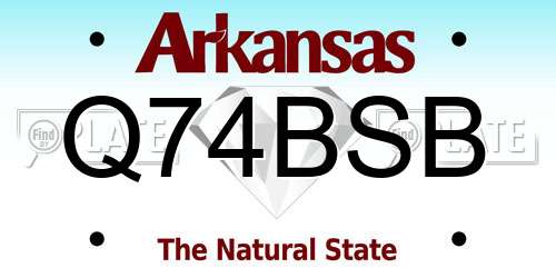 Q74BSB Arkansas License Plate