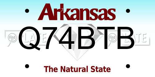 Q74BTB Arkansas License Plate