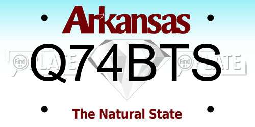 Q74BTS Arkansas License Plate
