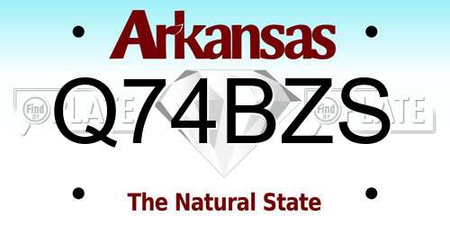 Q74BZS Arkansas License Plate