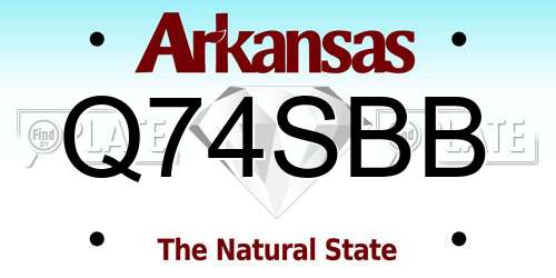 Q74SBB Arkansas License Plate