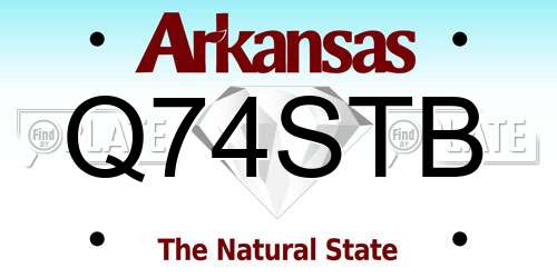 Q74STB Arkansas License Plate