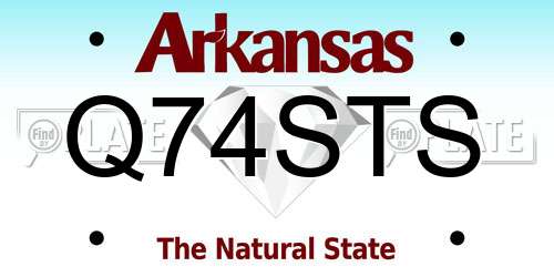 Q74STS Arkansas License Plate