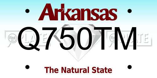 Q750TM Arkansas License Plate