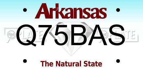 Q75BAS Arkansas License Plate