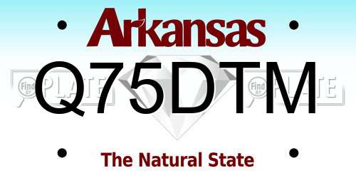 Q75DTM Arkansas License Plate