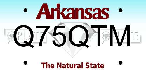 Q75QTM Arkansas License Plate