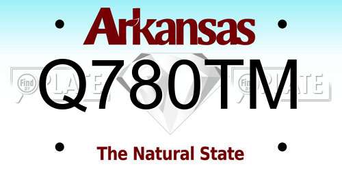 Q780TM Arkansas License Plate
