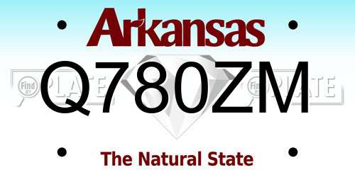 Q780ZM Arkansas License Plate