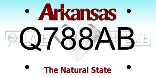 Q788AB Arkansas License Plate