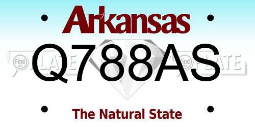 Q788AS Arkansas License Plate