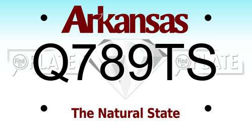 Q789TS Arkansas License Plate