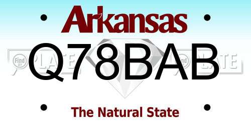 Q78BAB Arkansas License Plate
