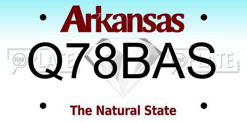 Q78BAS Arkansas License Plate