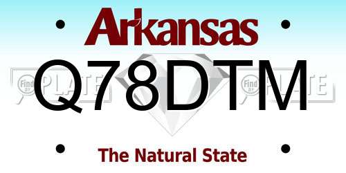 Q78DTM Arkansas License Plate