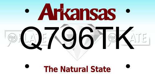 Q796TK Arkansas License Plate