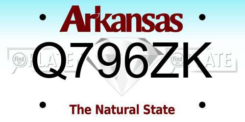 Q796ZK Arkansas License Plate