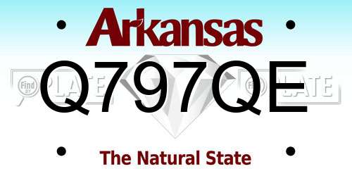 Q797QE Arkansas License Plate
