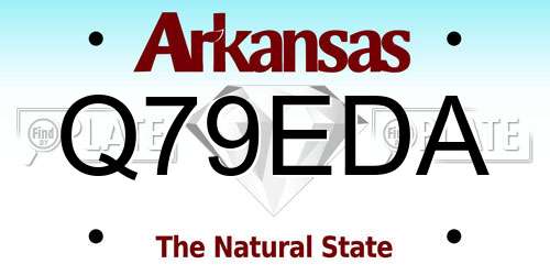 Q79EDA Arkansas License Plate
