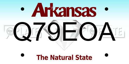 Q79EOA Arkansas License Plate