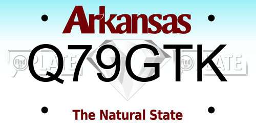 Q79GTK Arkansas License Plate