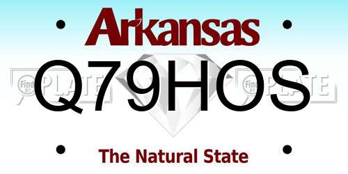 Q79HOS Arkansas License Plate
