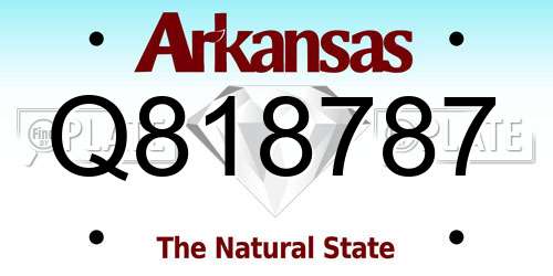 Q818787 Arkansas License Plate