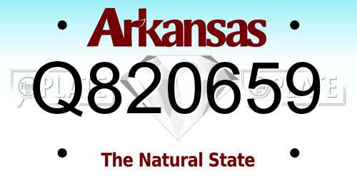 Q820659 Arkansas License Plate