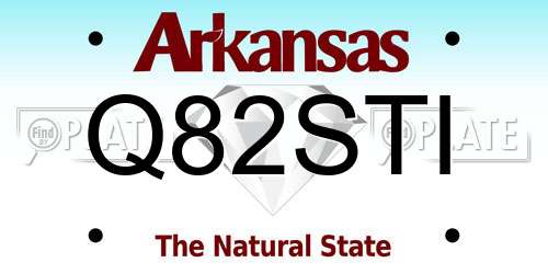 Q82STI Arkansas License Plate