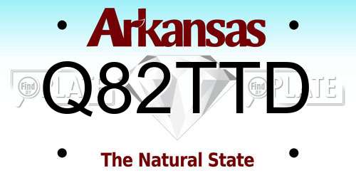 Q82TTD Arkansas License Plate