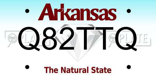 Q82TTQ Arkansas License Plate