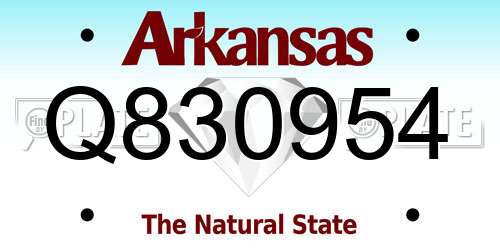 Q830954 Arkansas License Plate